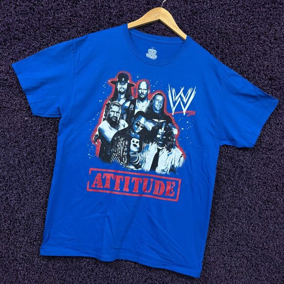 The 90s Attitude Era Superstar Roster WWE Legends T-Shirt L - Picture 3 of 4